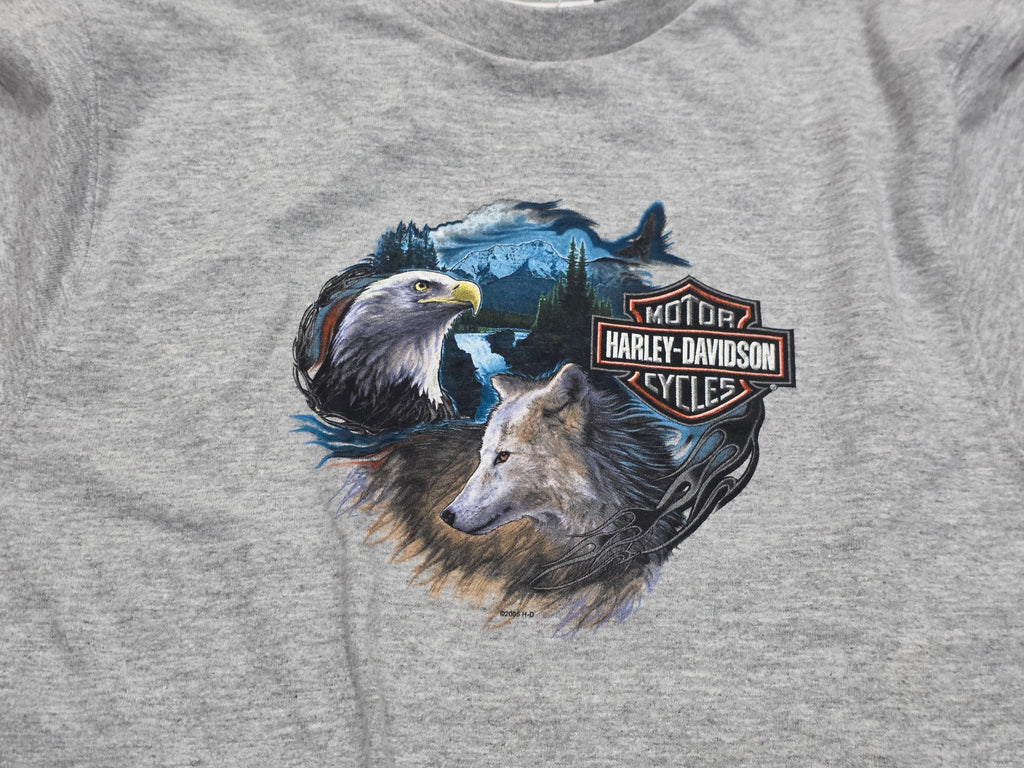 Playera Harley Davidson Mujer Extra Chica Gris Manga Corta