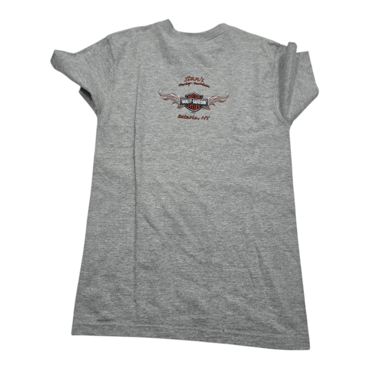 Playera Harley Davidson Mujer Extra Chica Gris Manga Corta