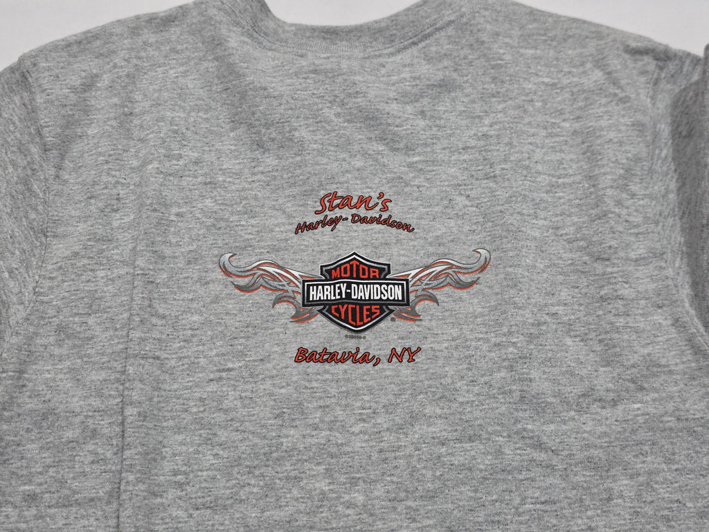 Playera Harley Davidson Mujer Extra Chica Gris Manga Corta
