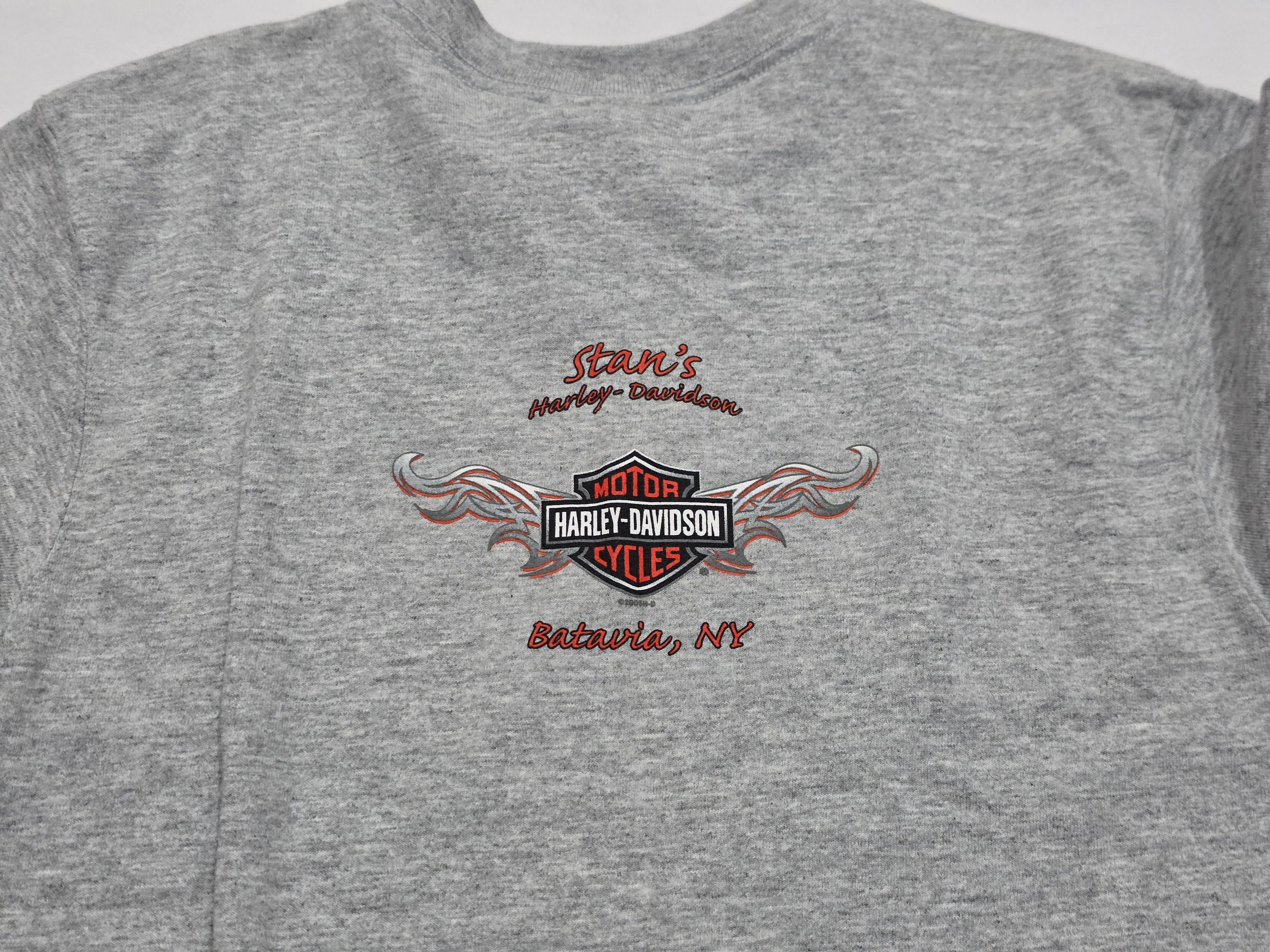 Playera Harley Davidson Mujer Extra Chica Gris Manga Corta