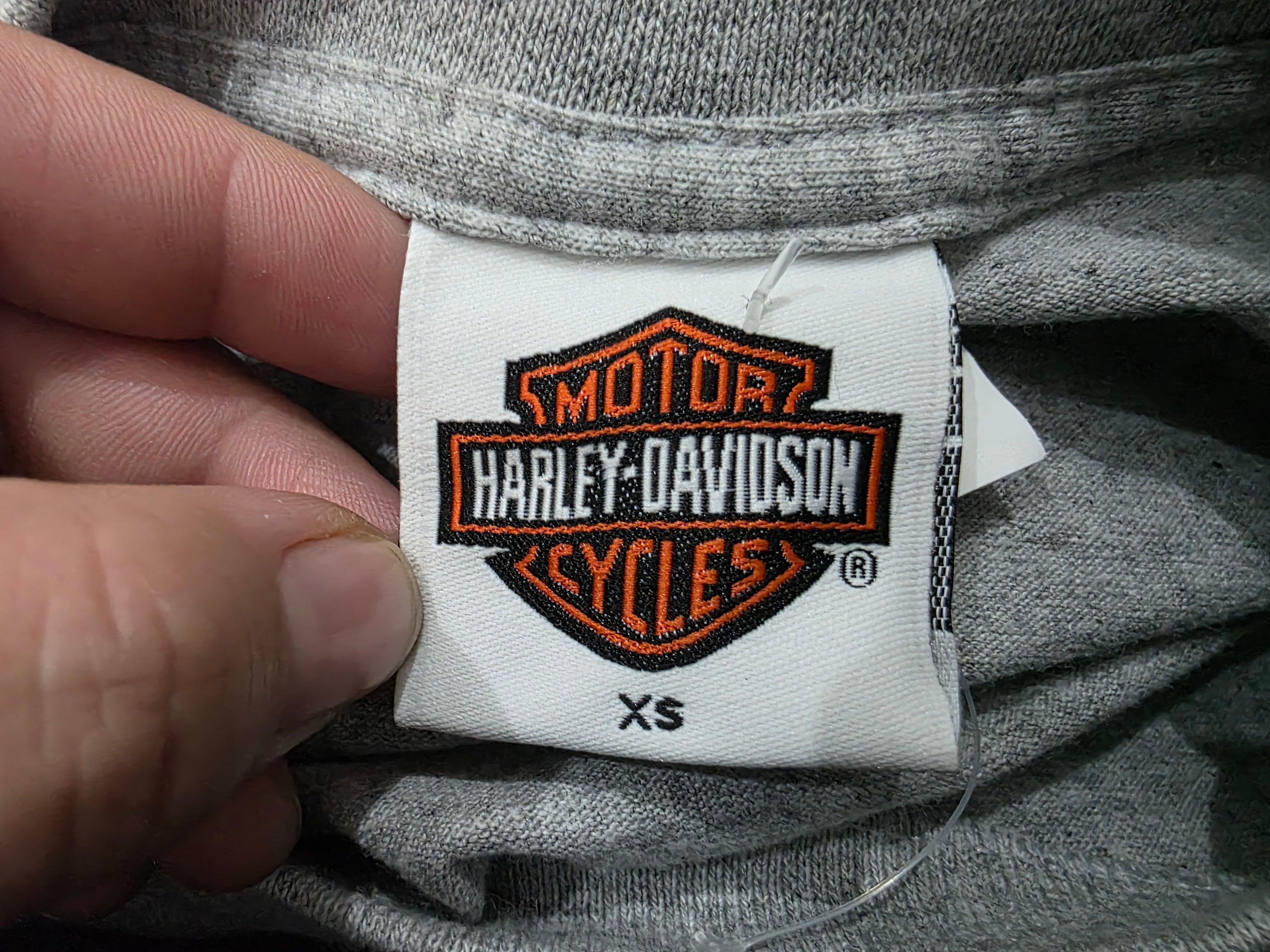 Playera Harley Davidson Mujer Extra Chica Gris Manga Corta