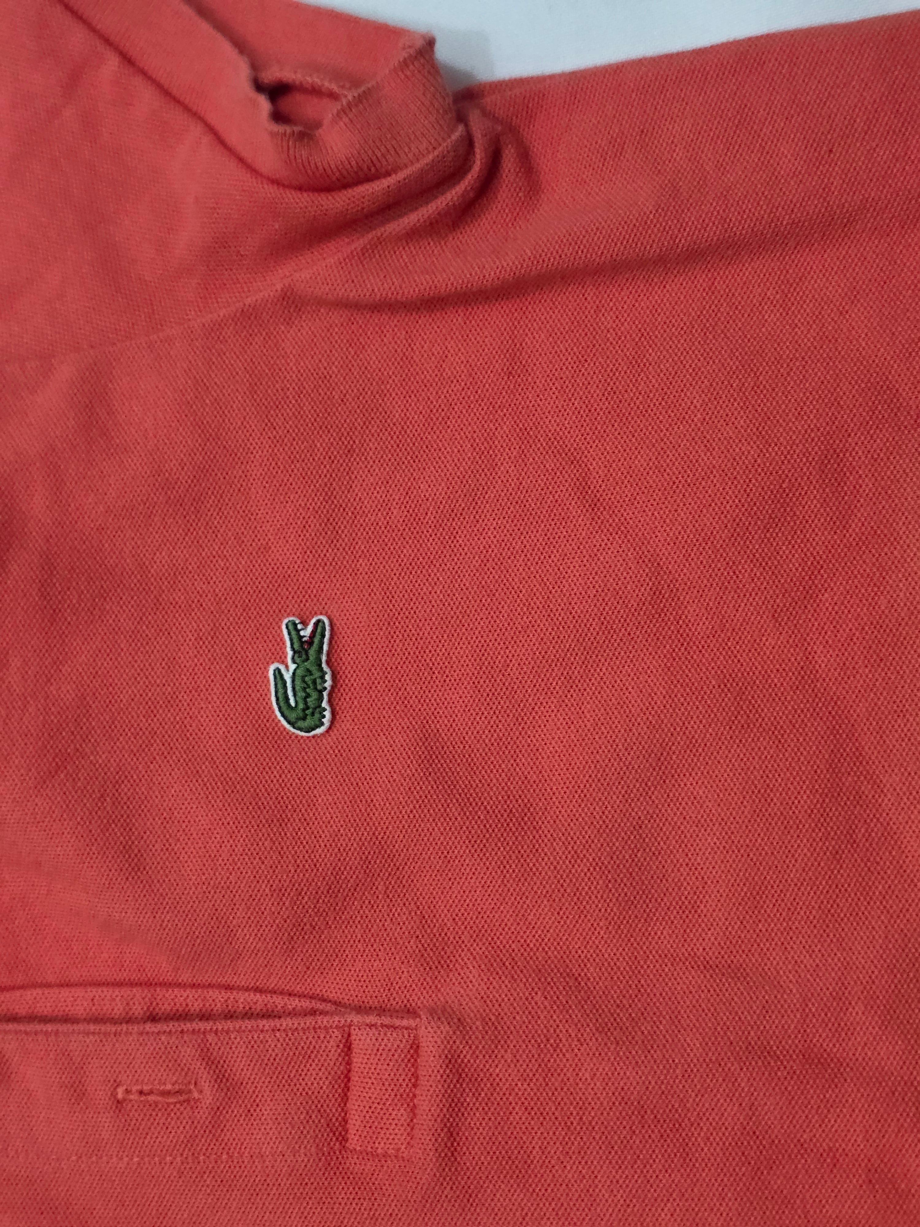 Playera Lacoste De Mujer Talla 34 Color Coral Manga Corta