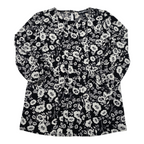 Blusa Karl Lagerfeld Extrachica Mujer Color Negra Floreada