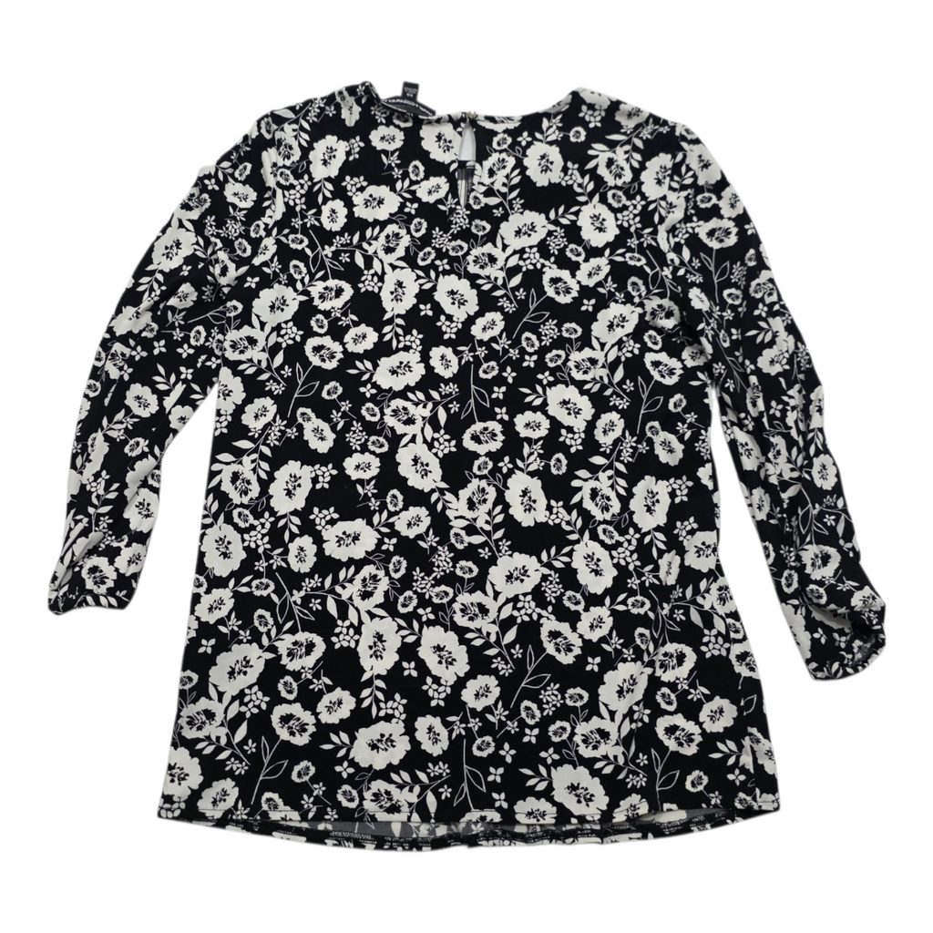 Blusa Karl Lagerfeld Extrachica Mujer Color Negra Floreada