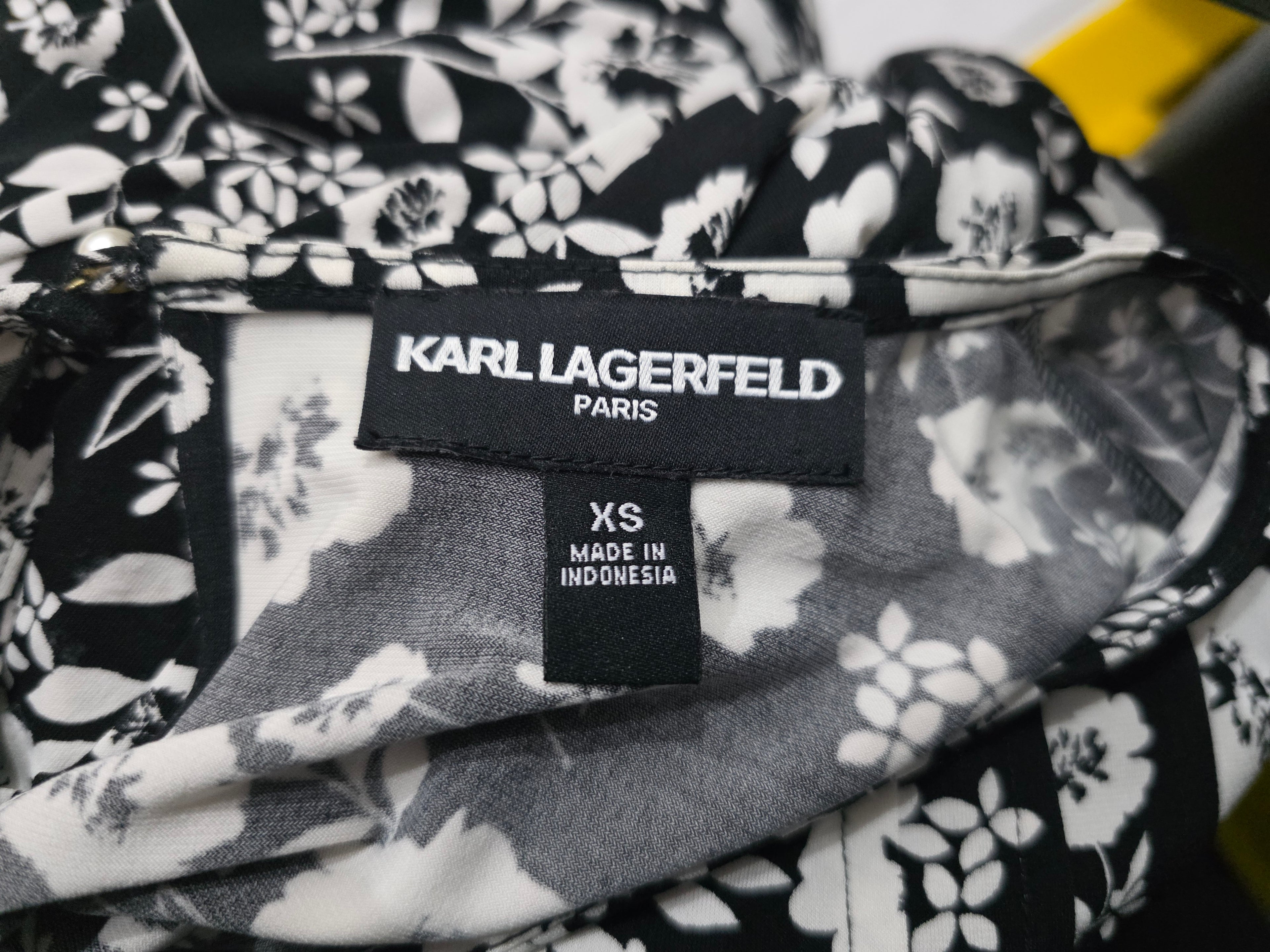 Blusa Karl Lagerfeld Extrachica Mujer Color Negra Floreada
