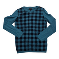Sueter Tommy Hilfiger De Mujer Azul Petroleo Con Cuadros