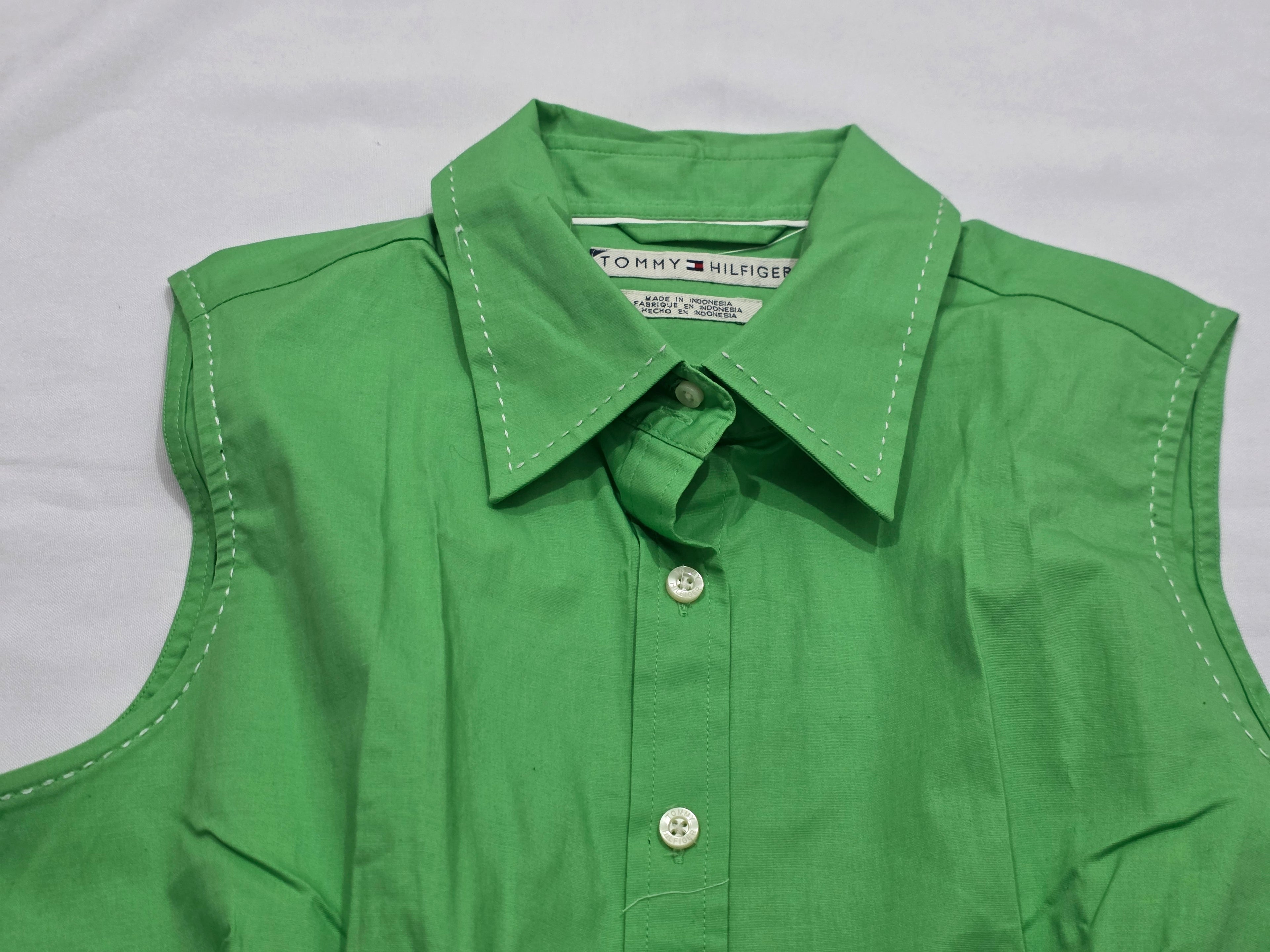 Camisa Sin Mangas Tommy Hilfiger Talla 6 Color Verde
