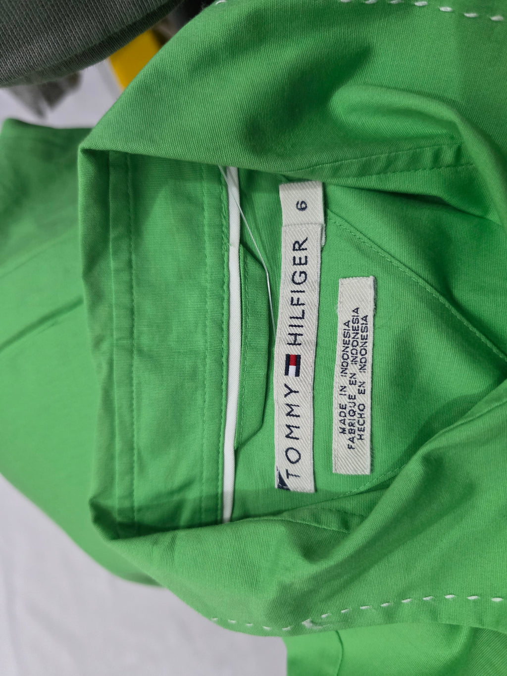 Camisa Sin Mangas Tommy Hilfiger Talla 6 Color Verde