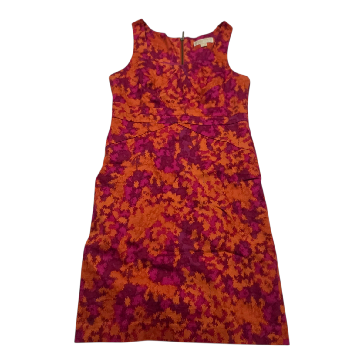 Vestido Michael Kors Talla 6 Mujer Naranja/ Rosa Sin Mangas