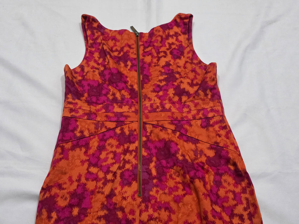 Vestido Michael Kors Talla 6 Mujer Naranja/ Rosa Sin Mangas