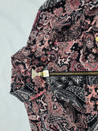 Camisa De Cierre Michael Kors Rosa Con Figuras Talla Chica