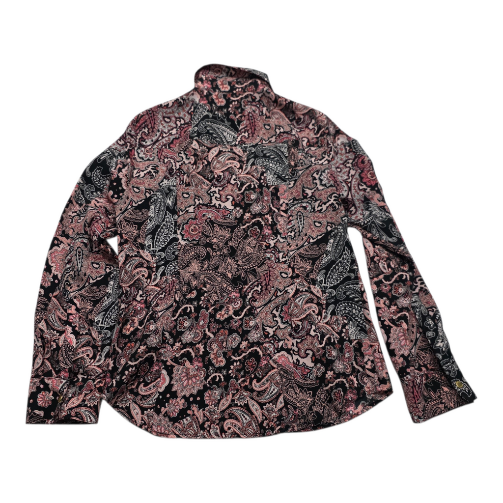 Camisa De Cierre Michael Kors Rosa Con Figuras Talla Chica