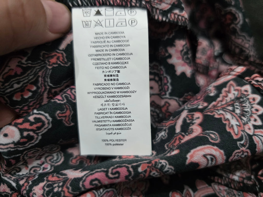Camisa De Cierre Michael Kors Rosa Con Figuras Talla Chica