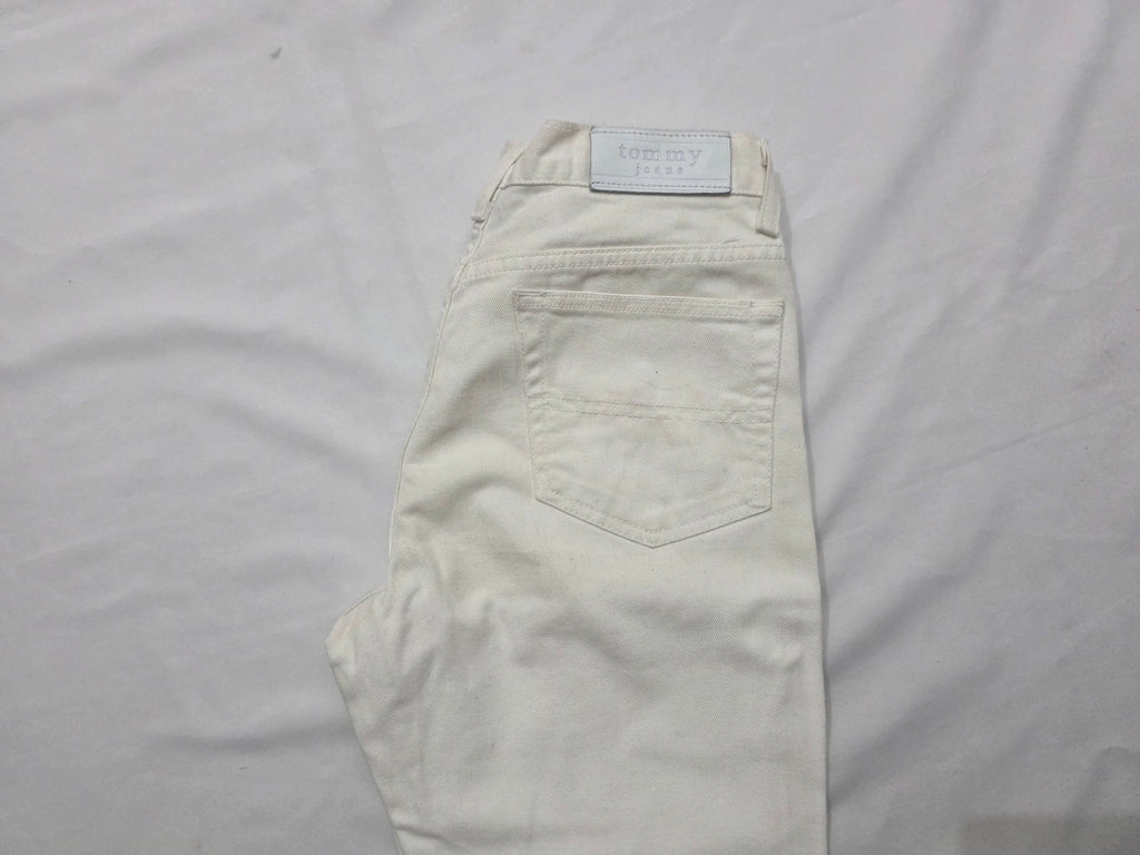 Pantalon Tommy Hilfiger Mujer Talla 6 Blanco De Mezclilla