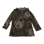 Blusa Ralph Lauren Petite Chica Mujer Color Cafe Con Olanes