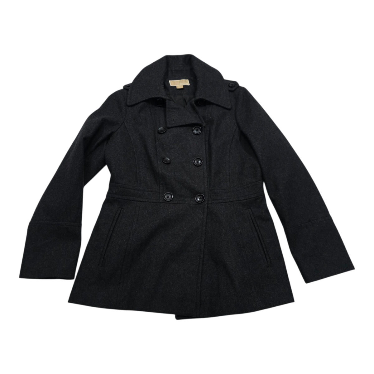 Abrigo Corto Michael Kors Color Gris Oscuro Talla Mediana