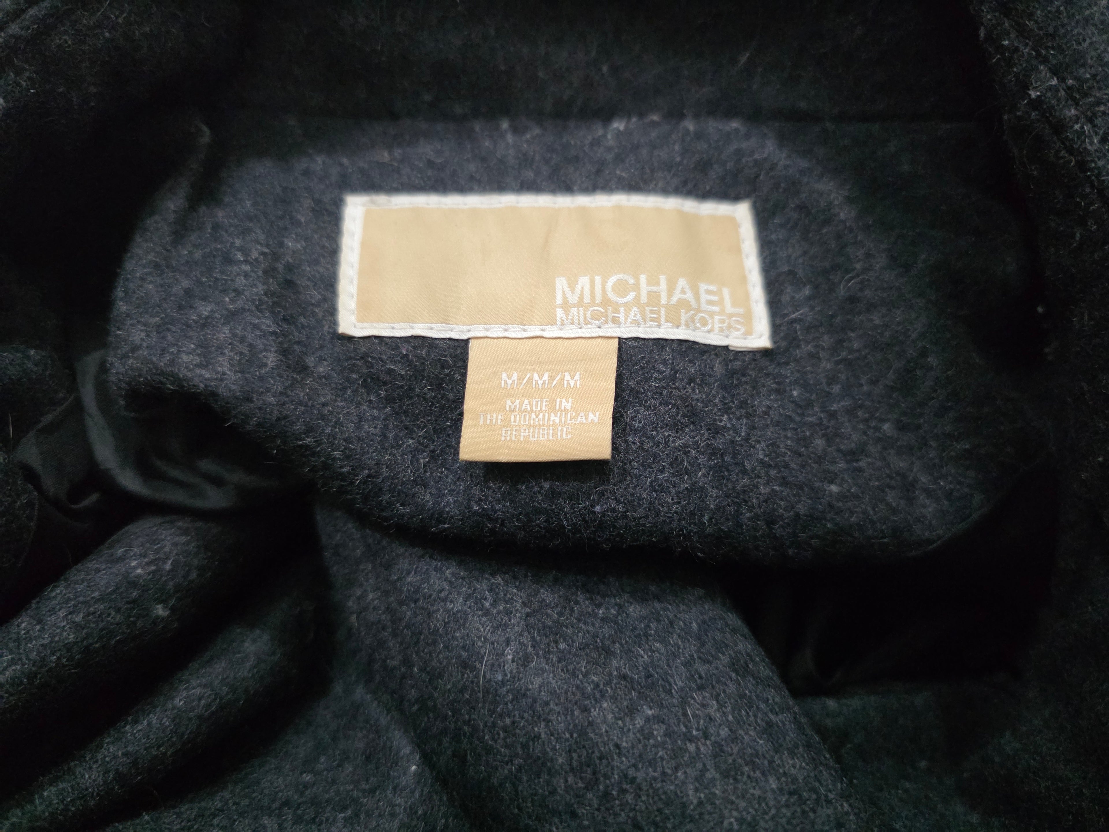 Abrigo Corto Michael Kors Color Gris Oscuro Talla Mediana