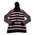 Sueter Con Gorro Ralph Lauren Negro/rosa De Mujer Mediano