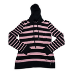 Sueter Con Gorro Ralph Lauren Negro/rosa De Mujer Mediano