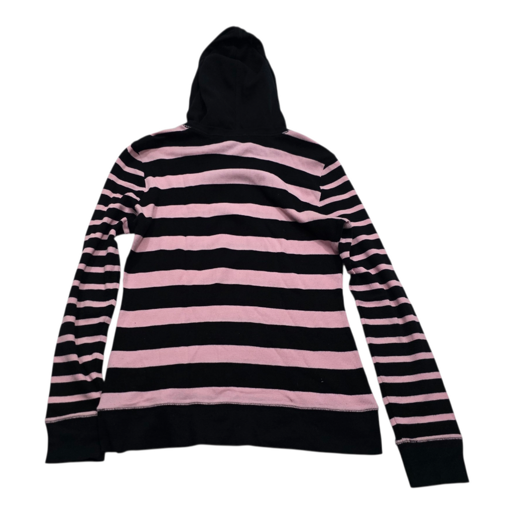 Sueter Con Gorro Ralph Lauren Negro/rosa De Mujer Mediano