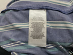 Vestido Drapeado Ralph Lauren Azul Con Lineas Talla 10