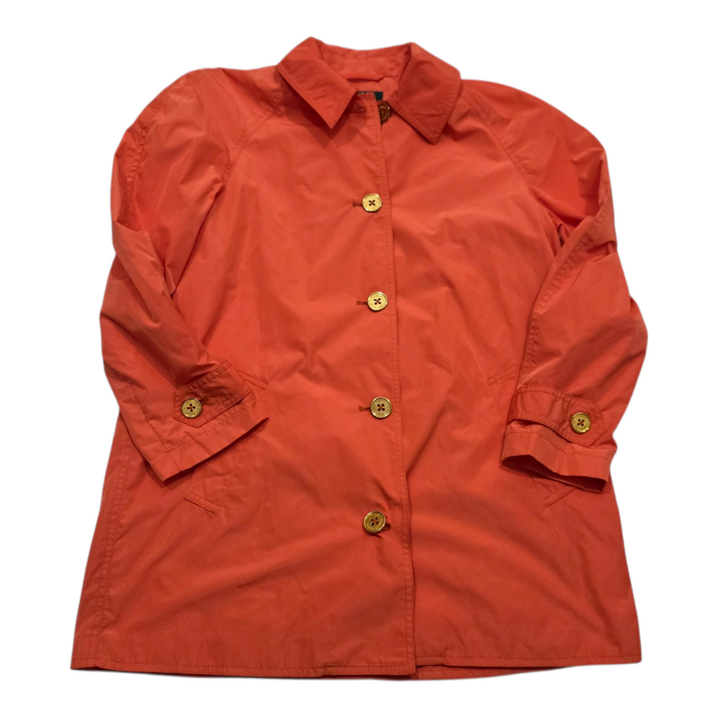 Gabardina Corta Ralph Lauren Mujer Mediana Petite Naranja