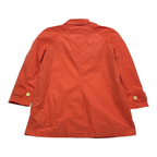 Gabardina Corta Ralph Lauren Mujer Mediana Petite Naranja