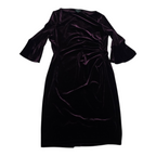 Vestido De Terciopelo Ralph Lauren Morado Talla 10 Mujer