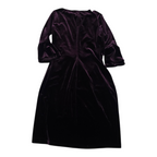 Vestido De Terciopelo Ralph Lauren Morado Talla 10 Mujer