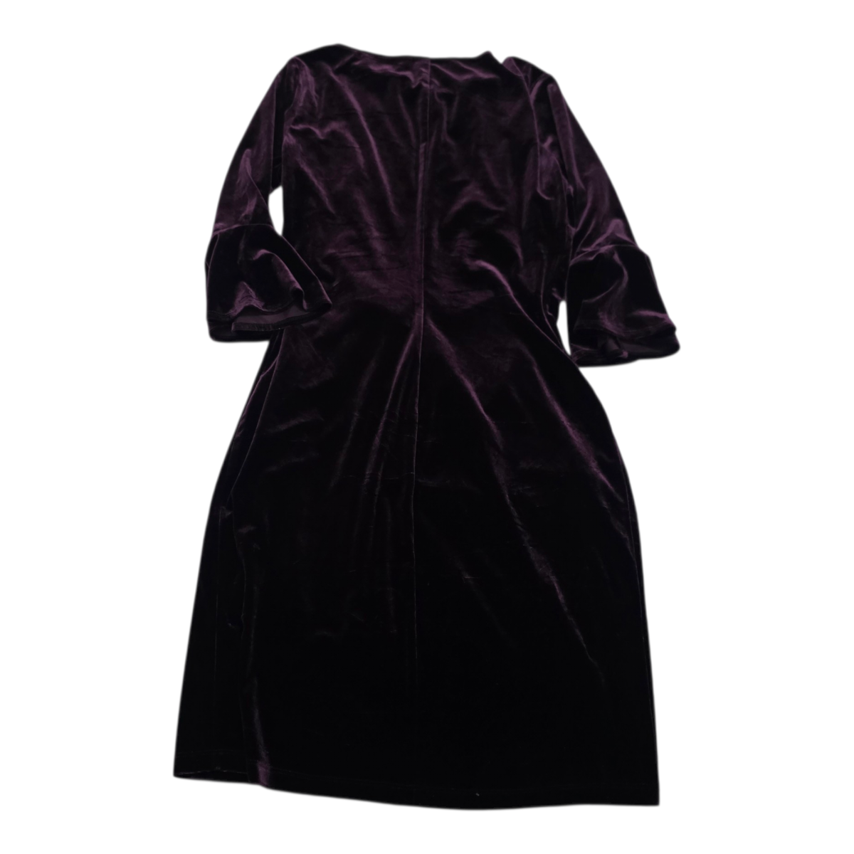 Vestido De Terciopelo Ralph Lauren Morado Talla 10 Mujer