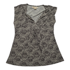 Blusa Michael Kors Manga Corta Cafe Con Cordone