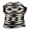 Blusa De Lino Ralph Lauren Cafe Manga Corta.