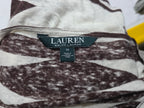 Blusa De Lino Ralph Lauren Cafe Manga Corta.