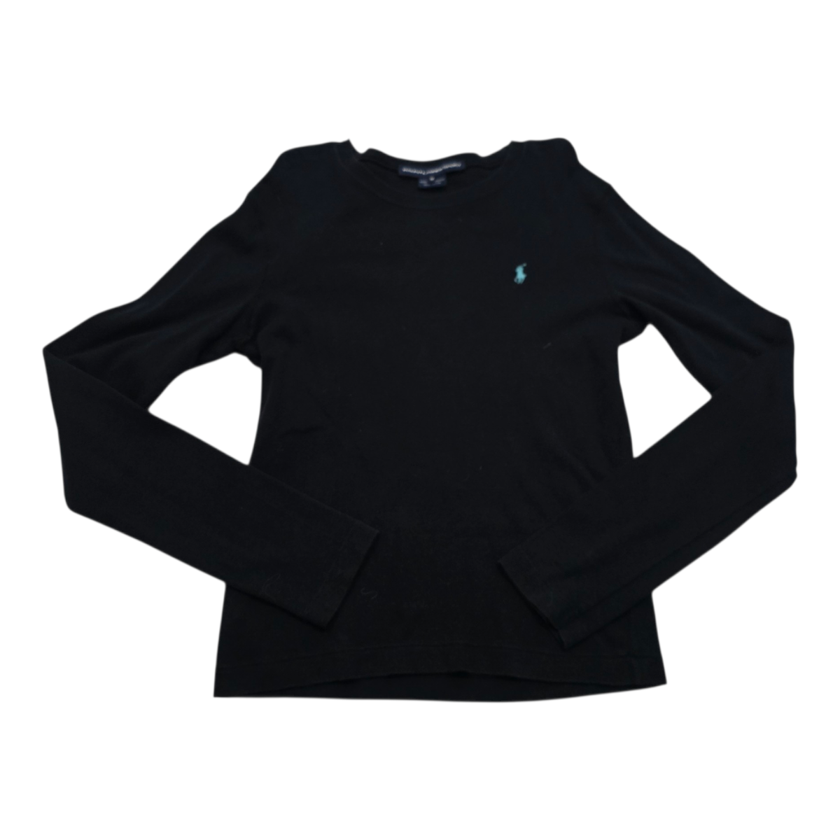 Playera Ralph Laurensport Mujer Manga Larga Negra Poni Azul