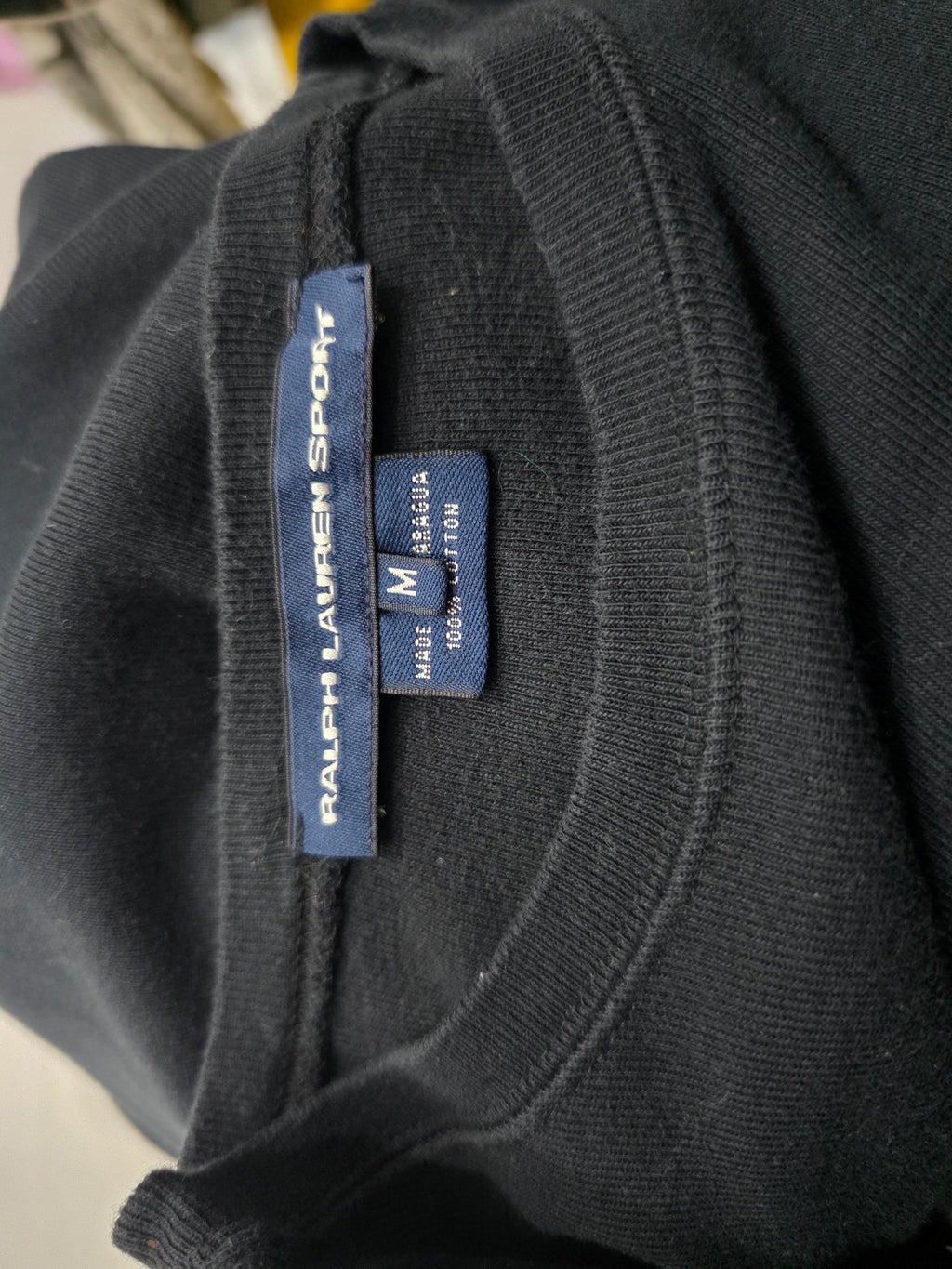 Playera Ralph Laurensport Mujer Manga Larga Negra Poni Azul