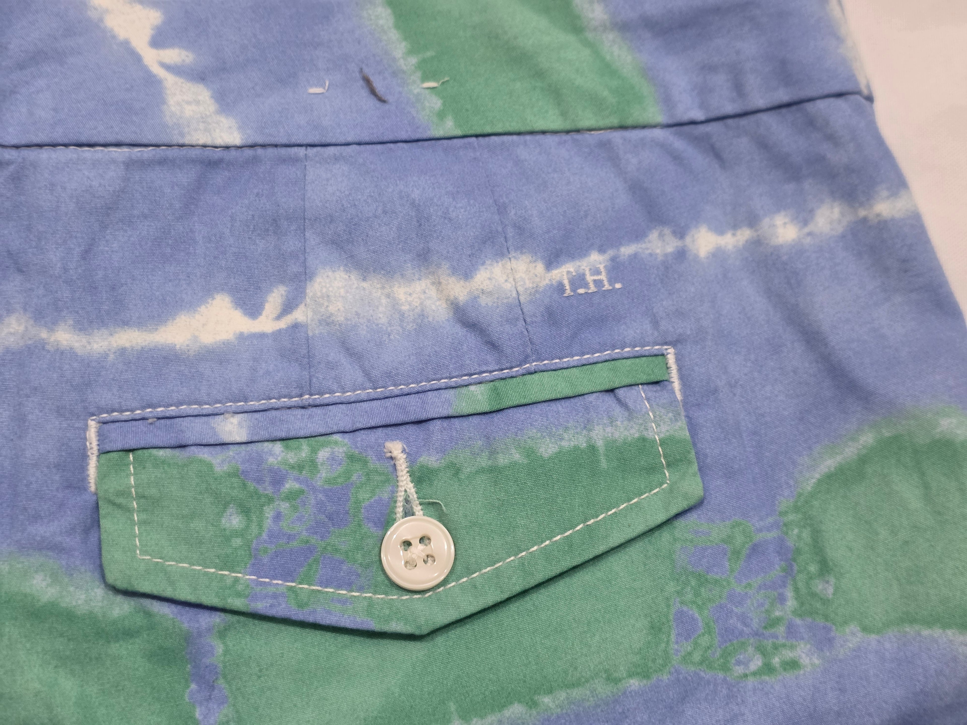 Short Tommy Hilfiger De Mujer Talla 10 Azul/verde