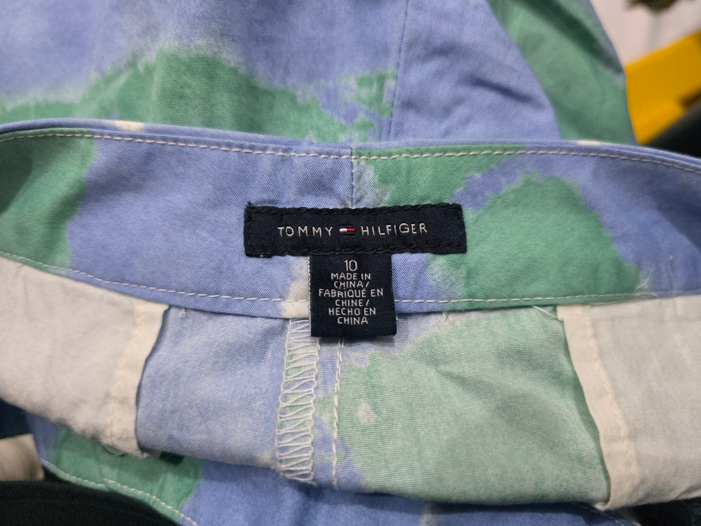 Short Tommy Hilfiger De Mujer Talla 10 Azul/verde