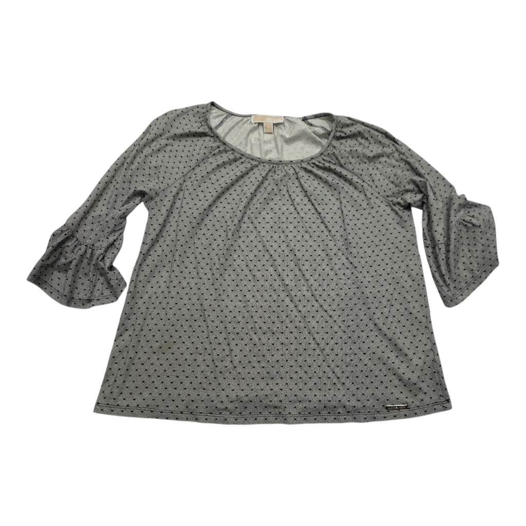Blusa Michael Kors De Mujer Color Gris Con Lunares Mediana