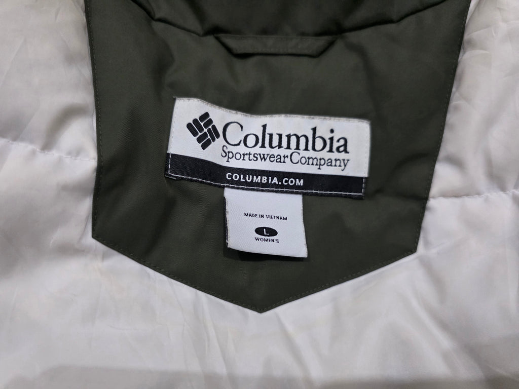 Chamarra De Pluma Columbia De Mujer Talla Grande Color Verde