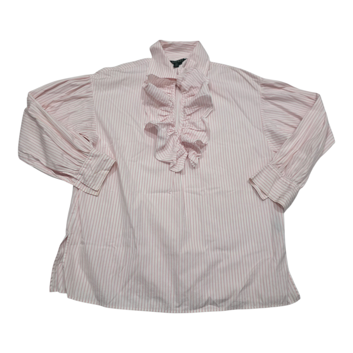 Blusa Con Olan Ralph Lauren Rosa Rayada Mujer Talla Grande