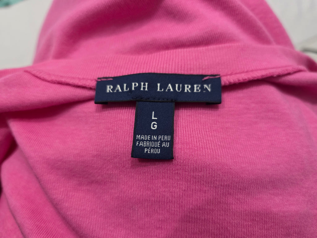 Playera Ralph Lauren Grande Color Rosa Manga Corta De Mujer