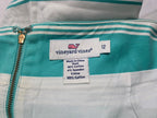 Falda Vineyard Vines De Mujer Talla 12 Verde/blanco
