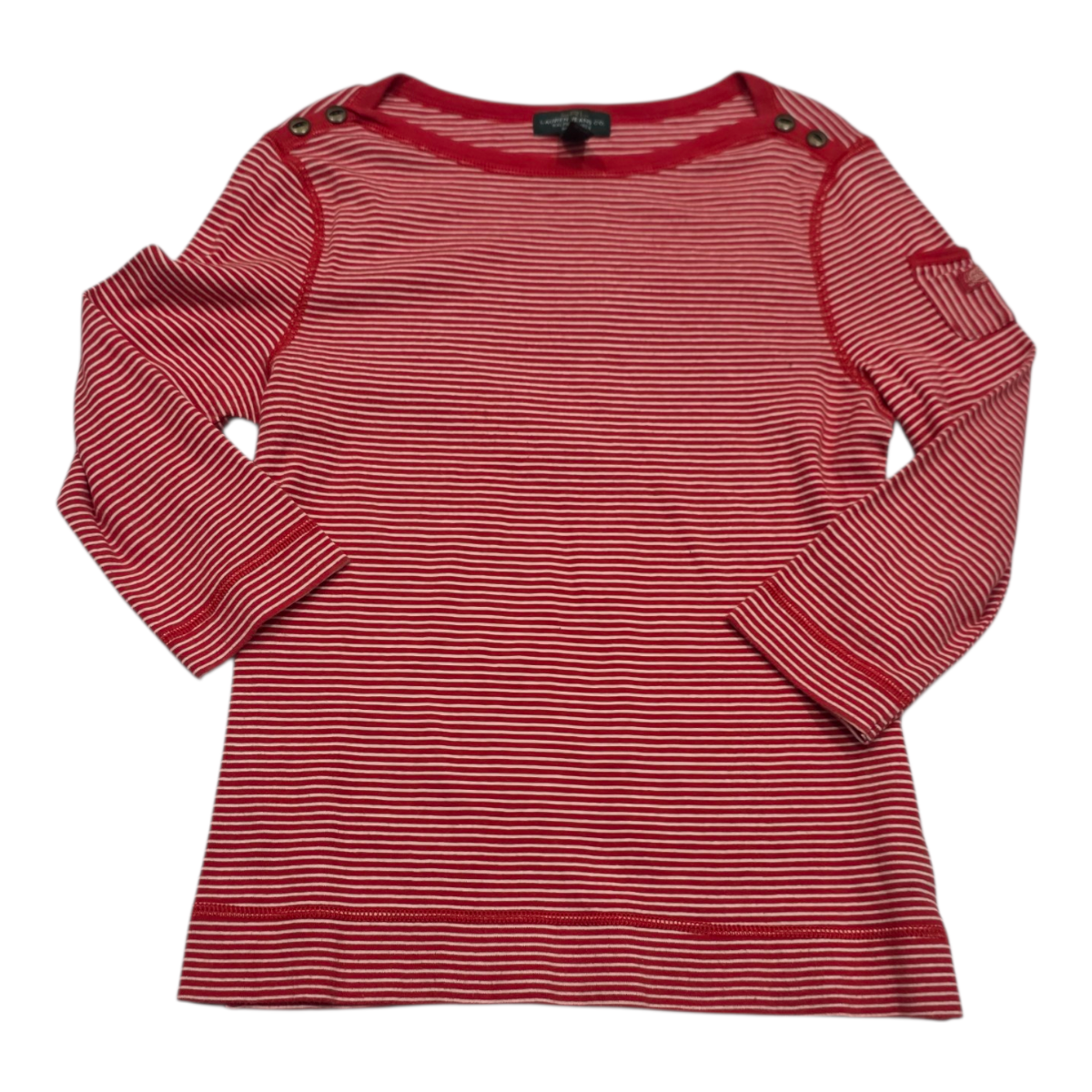Playera Ralph Lauren Grande Petite Rojo Rayada