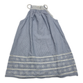Vestido Vineyard Vines Azul Rayado Con Encaje Grande