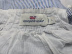 Vestido Vineyard Vines Azul Rayado Con Encaje Grande