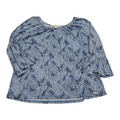 Blusa Michael Kors Manga Amplia Talla Grande Azul Figuras