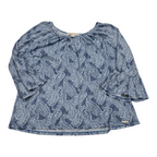 Blusa Michael Kors Manga Amplia Talla Grande Azul Figuras
