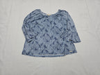 Blusa Michael Kors Manga Amplia Talla Grande Azul Figuras