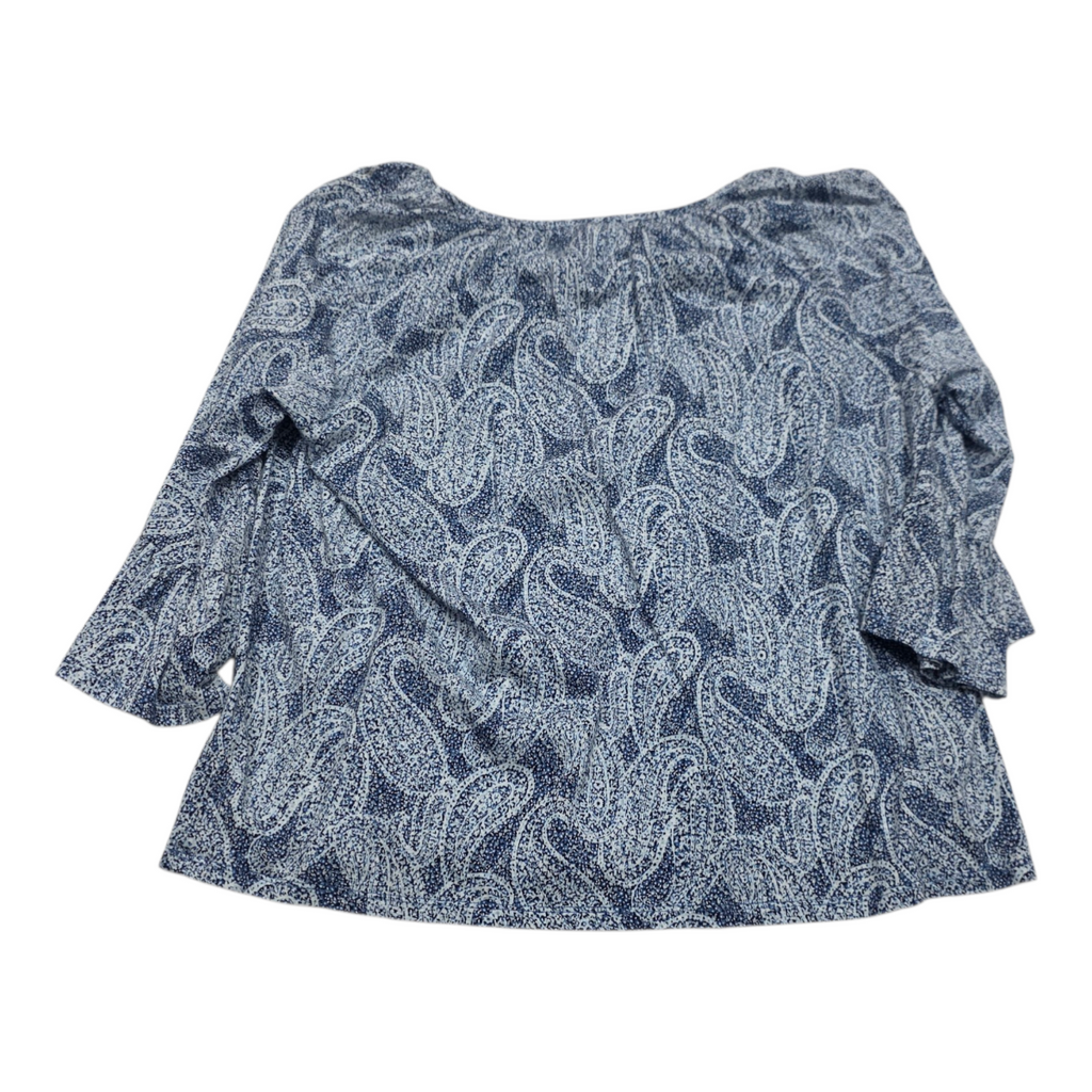 Blusa Michael Kors Manga Amplia Talla Grande Azul Figuras