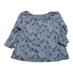 Blusa Michael Kors Manga Amplia Talla Grande Azul Figuras